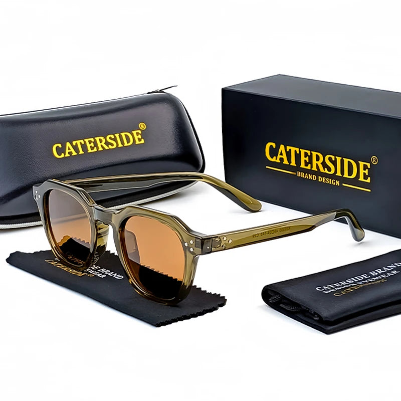 Caterside™ – Lunettes de soleil rétro polarisées ultralégères (Homme)