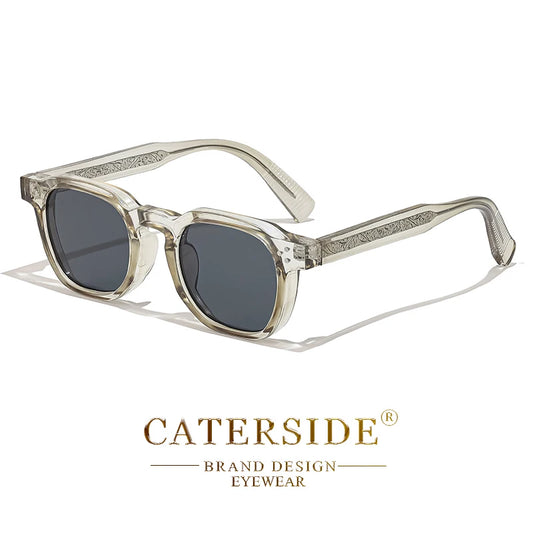 CATERSIDE Lunettes de Soleil Classiques Rétro – Monture Carrée, Branches Métal, Design