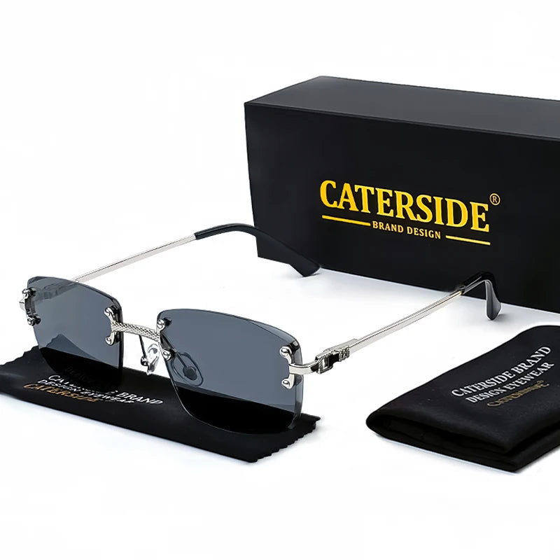 Lunettes de Soleil Rétro Sans Monture – Caterside UV400 (Mixte)