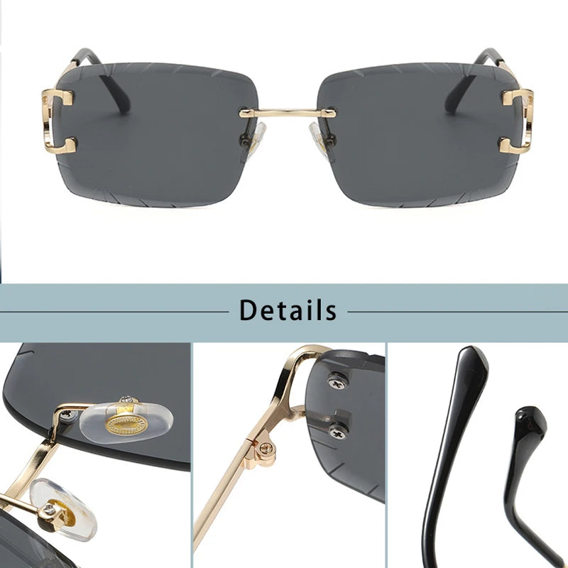 Caterside™ – Lunettes de soleil sans monture carrées (Mixte)