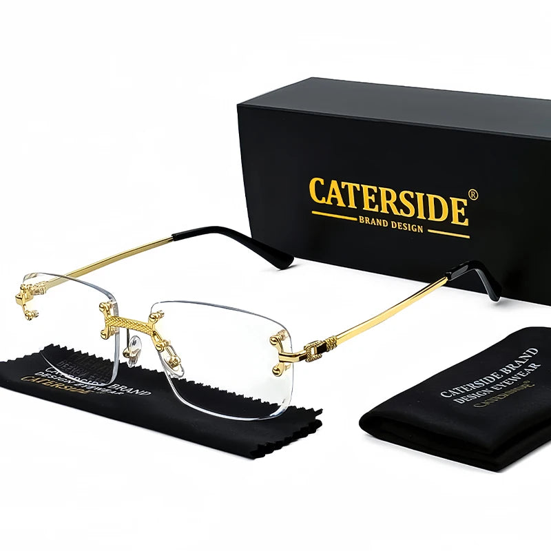 Lunettes de Soleil Rétro Sans Monture – Caterside UV400 (Mixte)