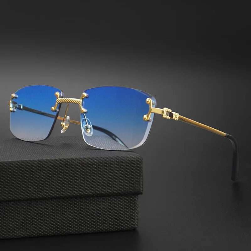 Lunettes de Soleil Rétro Sans Monture – Caterside UV400 (Mixte)