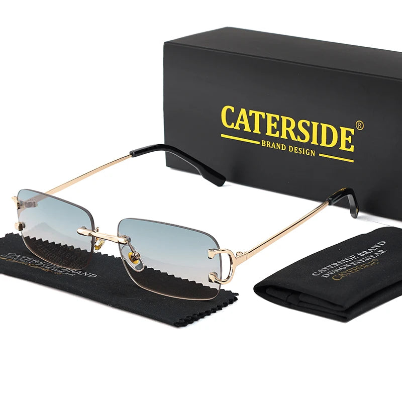 Lunettes de Soleil Rectangulaires Sans Monture – Caterside