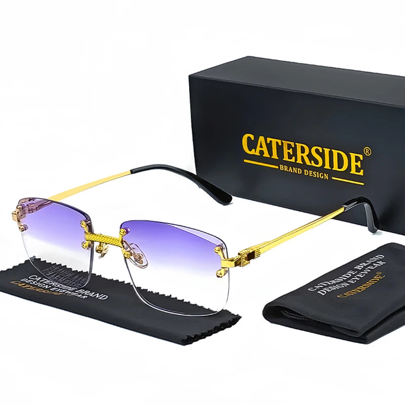 Lunettes de Soleil Rétro Sans Monture – Caterside UV400 (Mixte)