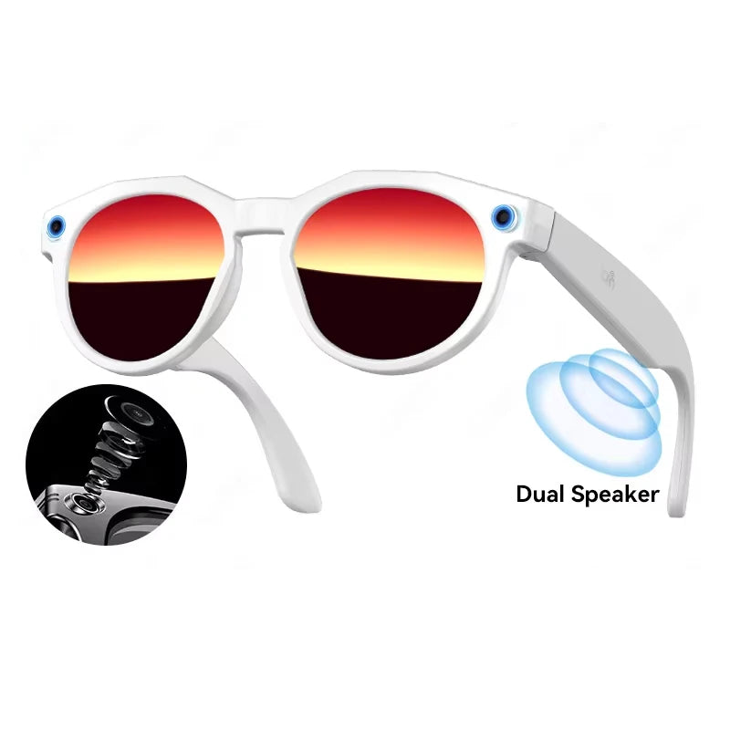 Lunettes Connectées IA HD – Caméra, Bluetooth & Assistant Vocal | Caterside™