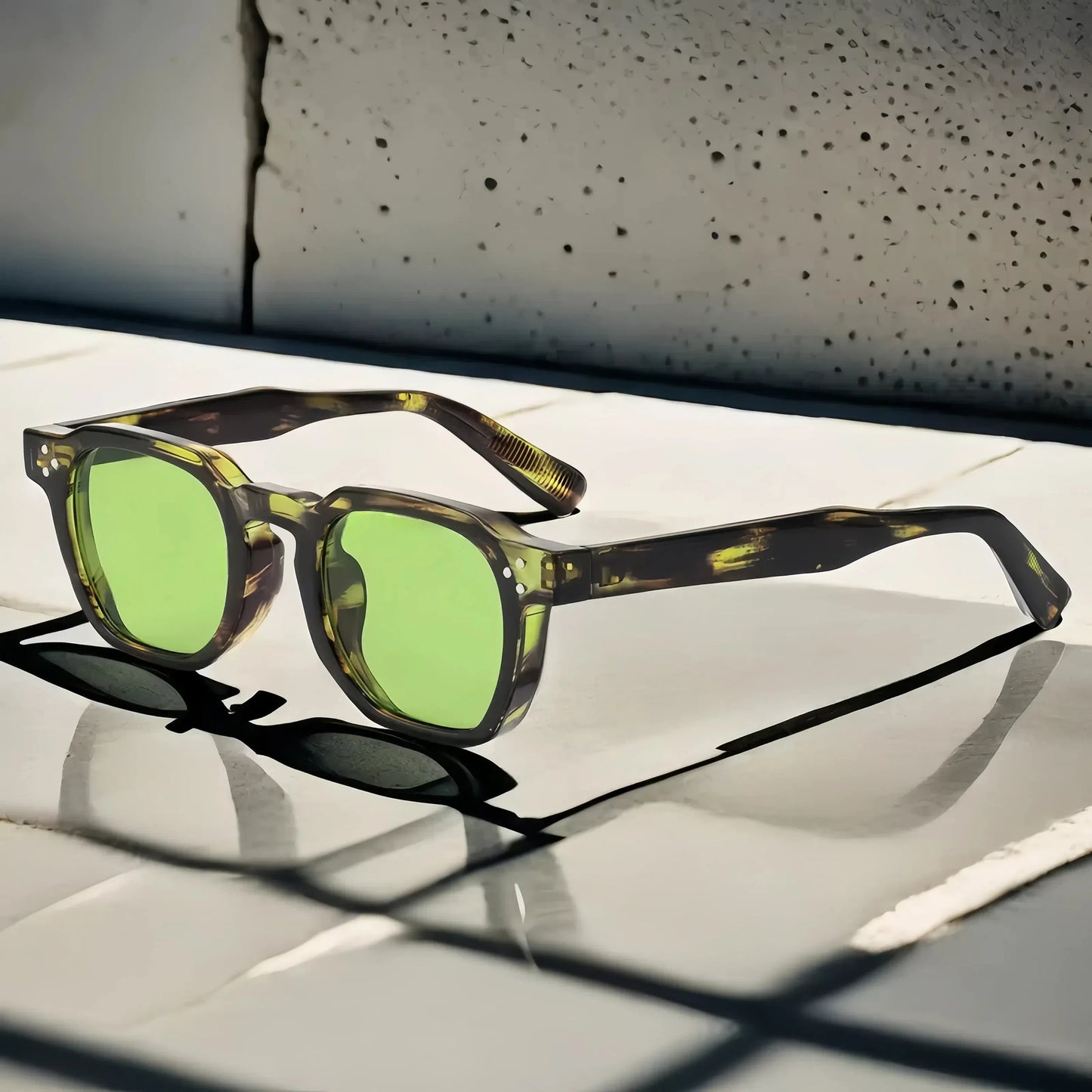 Caterside Lunettes de Soleil Vintage – Style Carré Punk