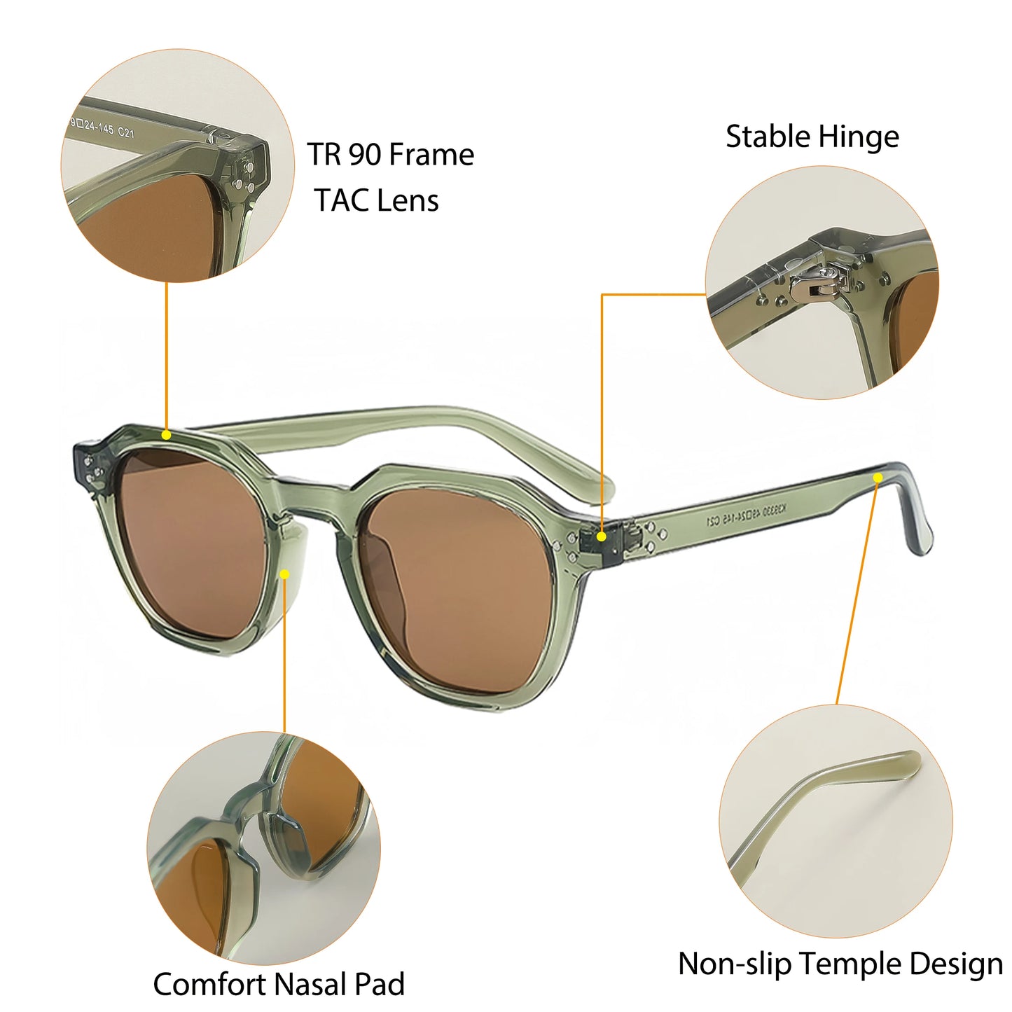 Caterside™ – Lunettes de soleil rétro polarisées ultralégères (Homme)