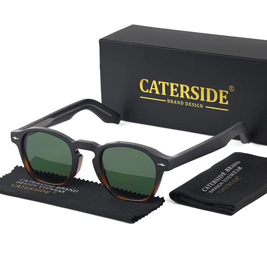 CATERSIDE Retro Round Sunglasses Men Punk
