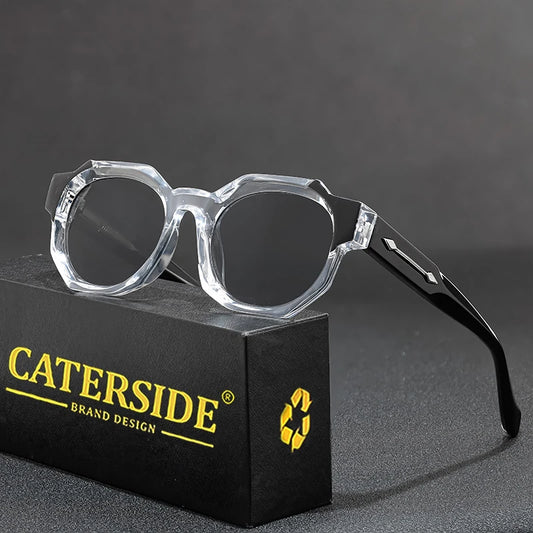 CATERSIDE Punk Square Sunglasses Men Vintage