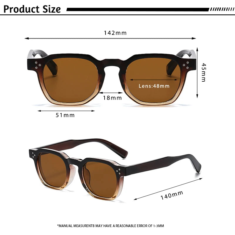 Caterside Lunettes de Soleil Vintage – Style Carré Punk