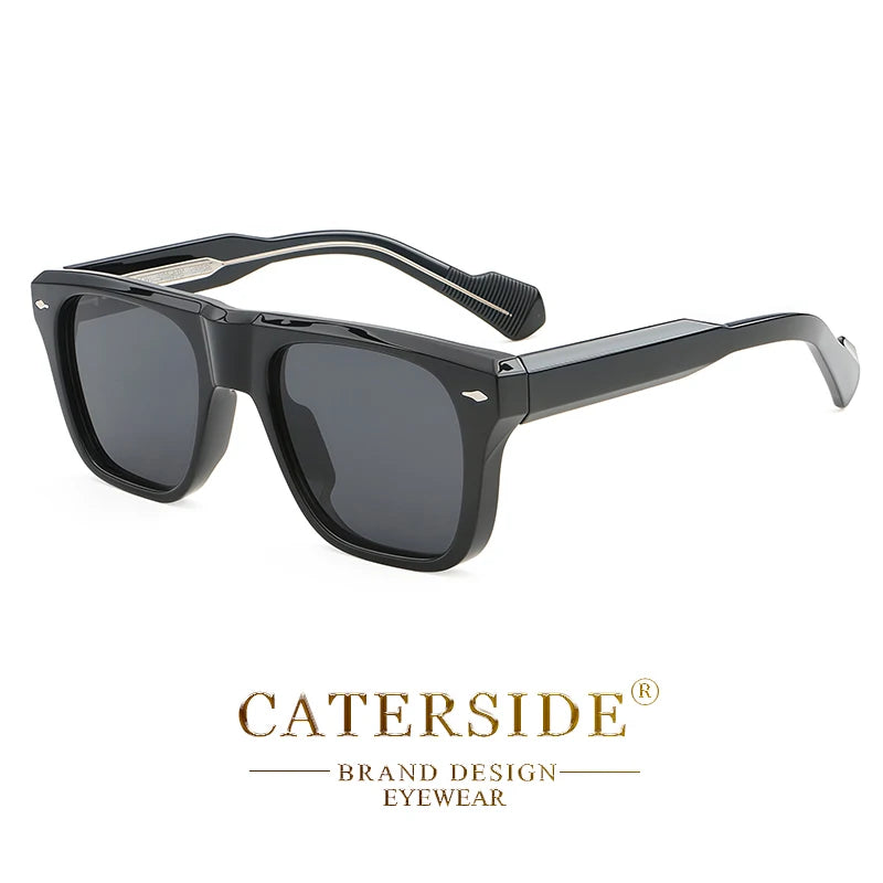 Lunettes de Soleil Rétro UV400 Grande Monture Unisexe - Style Premium