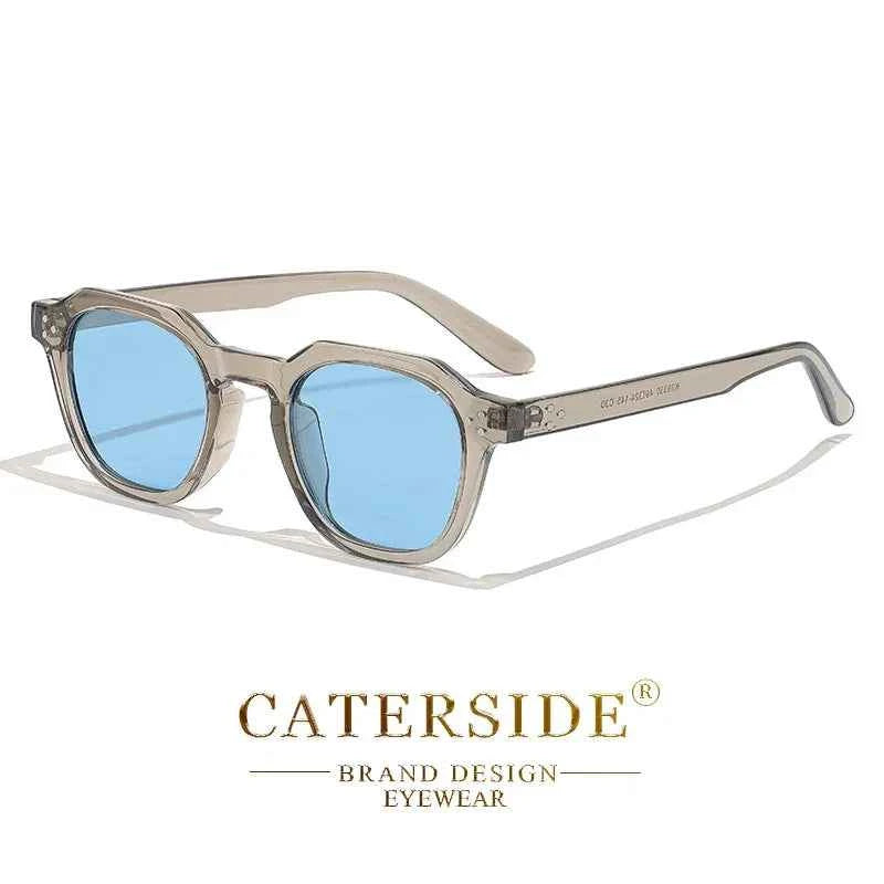 CATERSIDE – Lunettes de soleil rétro polarisées à monture polygonale ultralégère