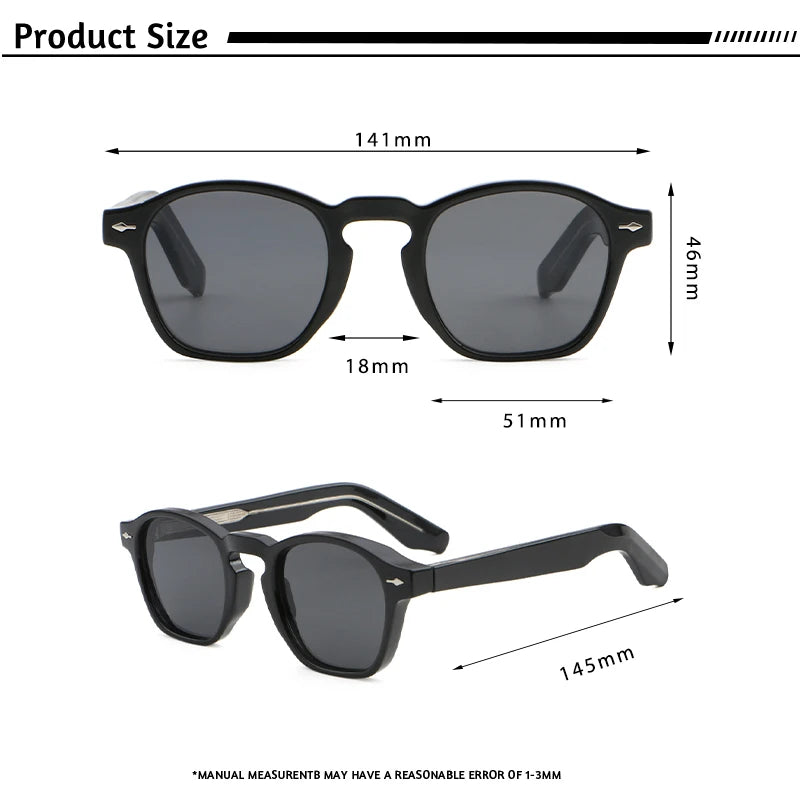 CATERSIDE Retro Round Sunglasses Men Punk