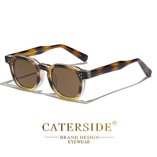 Lunettes de soleil Caterside avec monture écaille de tortue marron et verres teintés marron