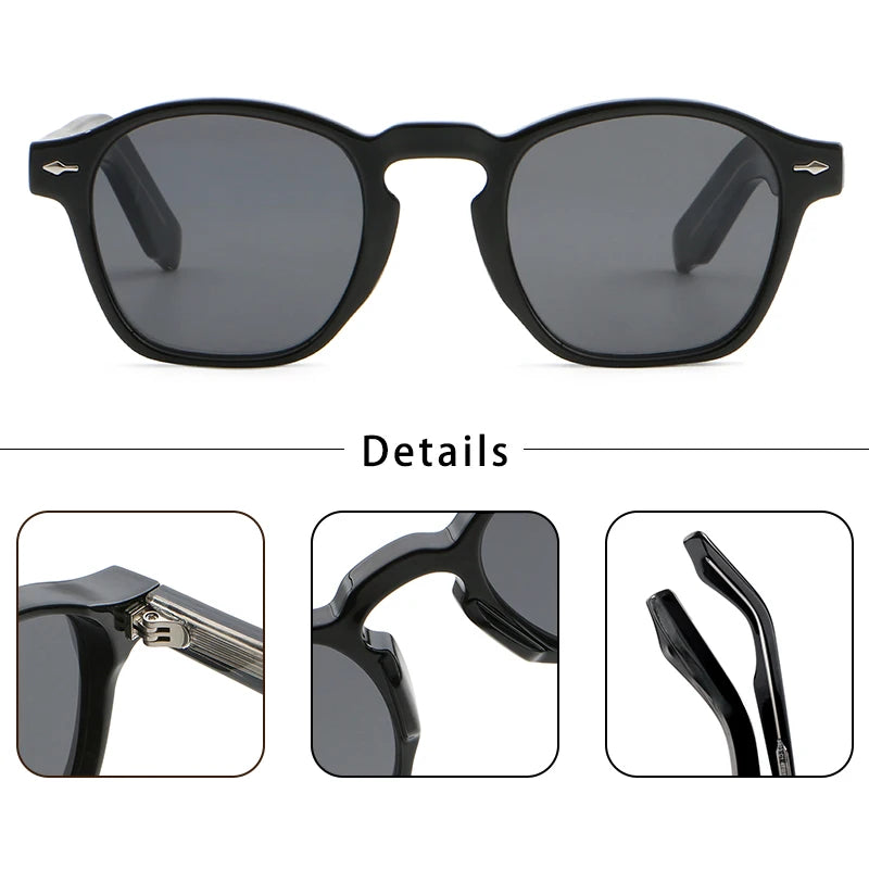 CATERSIDE Retro Round Sunglasses Men Punk