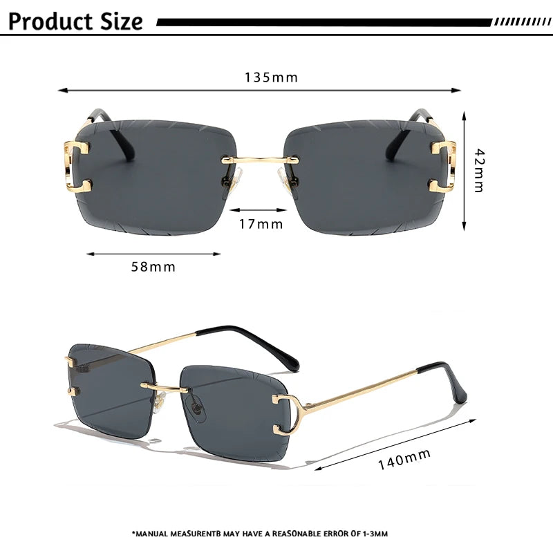 Caterside™ – Lunettes de soleil sans monture carrées (Mixte)