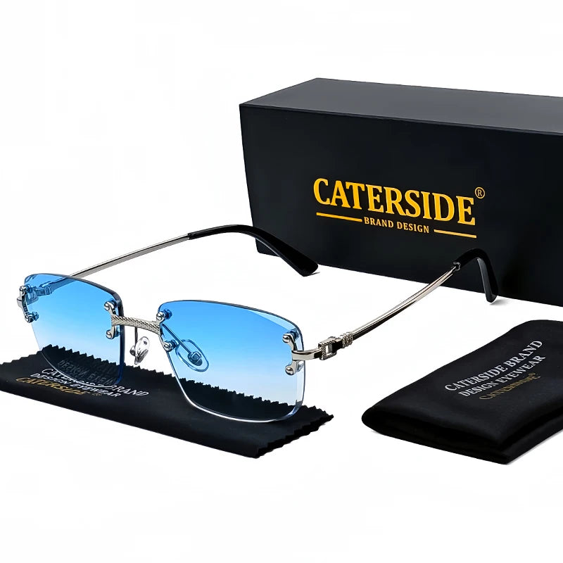 Lunettes de Soleil Rétro Sans Monture – Caterside UV400 (Mixte)