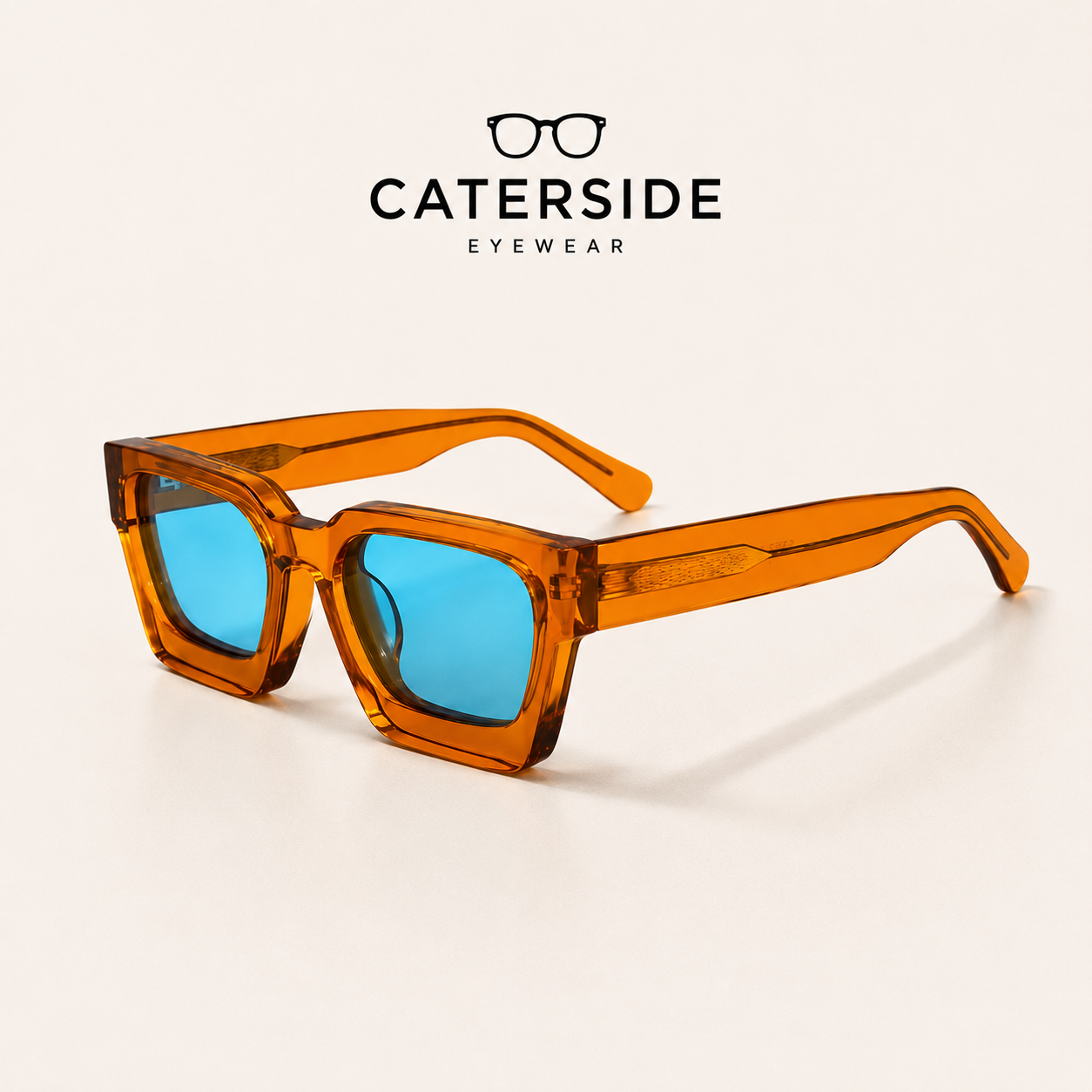 CATERSIDE Lunettes de soleil polarisées grandes montures carrées