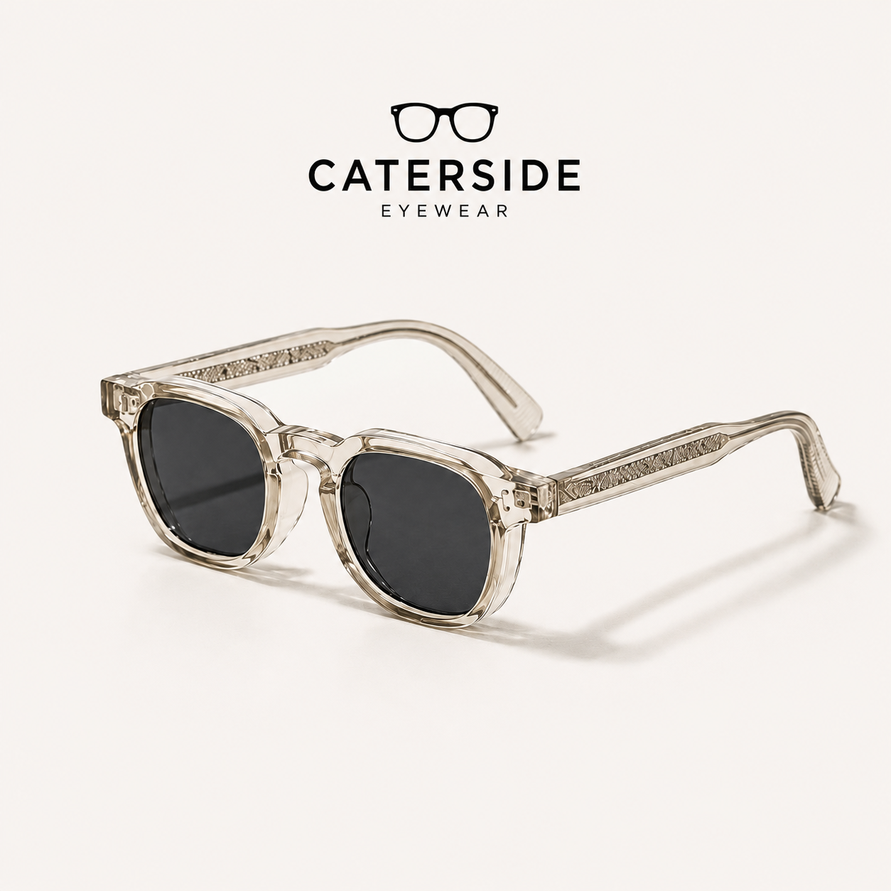 Lunettes de Soleil Rétro Carré CATERSIDE – Monture en Métal, Style Classique