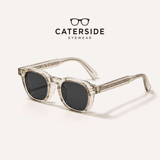 Lunettes de Soleil Rétro Carré CATERSIDE – Monture en Métal, Style Classique