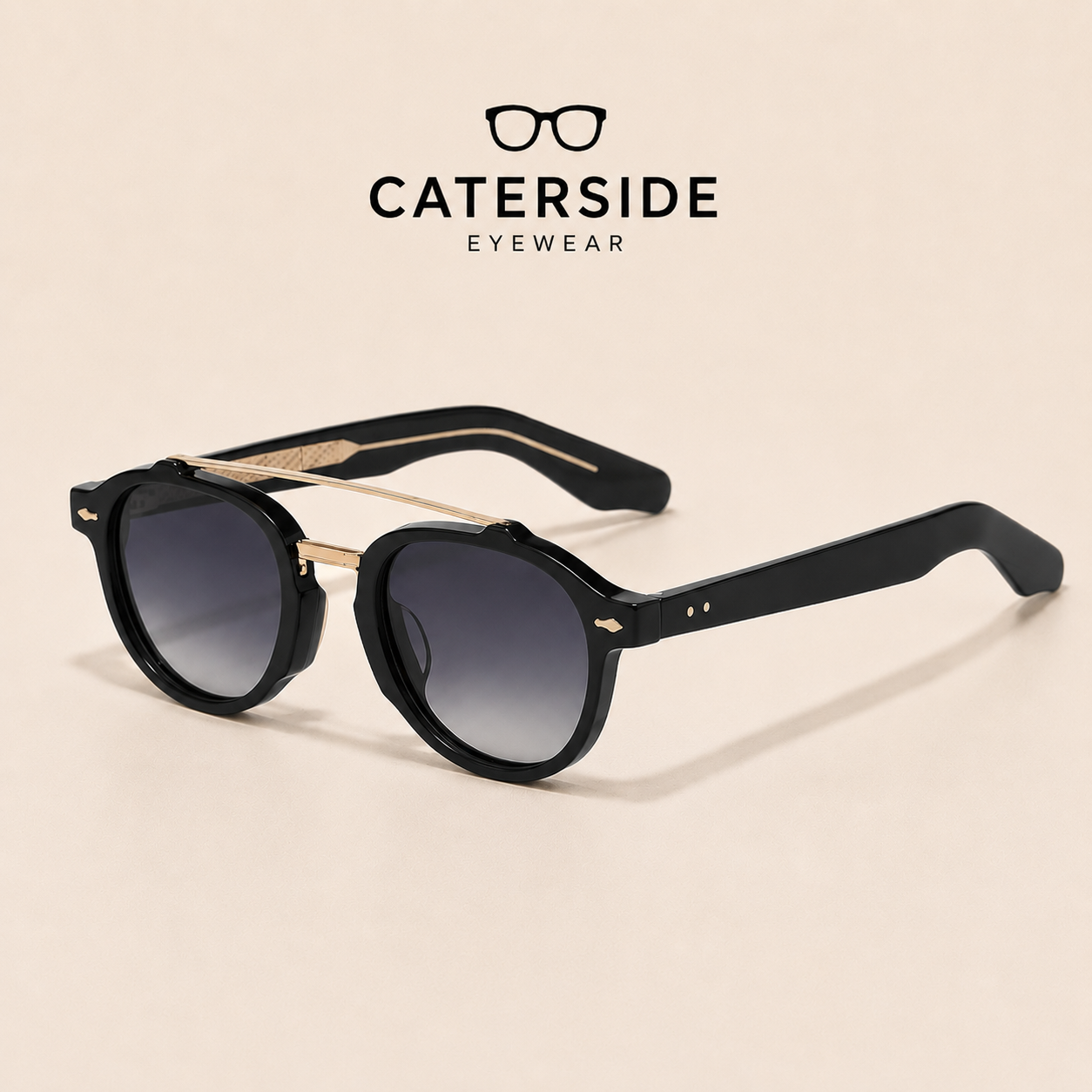 Lunettes de soleil polarisées premium Caterside Eyewear double pont UV400 – Lunettes en acétate pour hommes et femmes – Sunglasses fashion