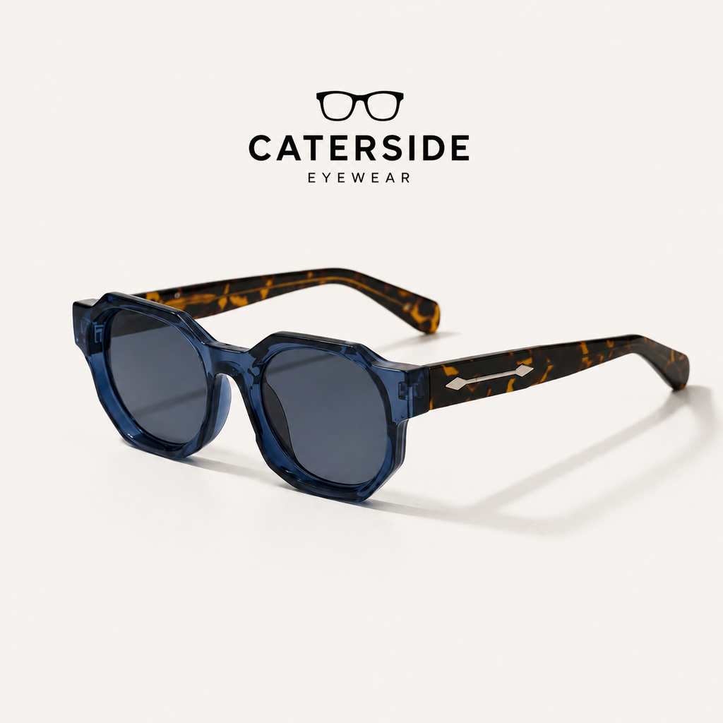 CATERSIDE® Lunettes de soleil carrées punk vintage – Homme UV400