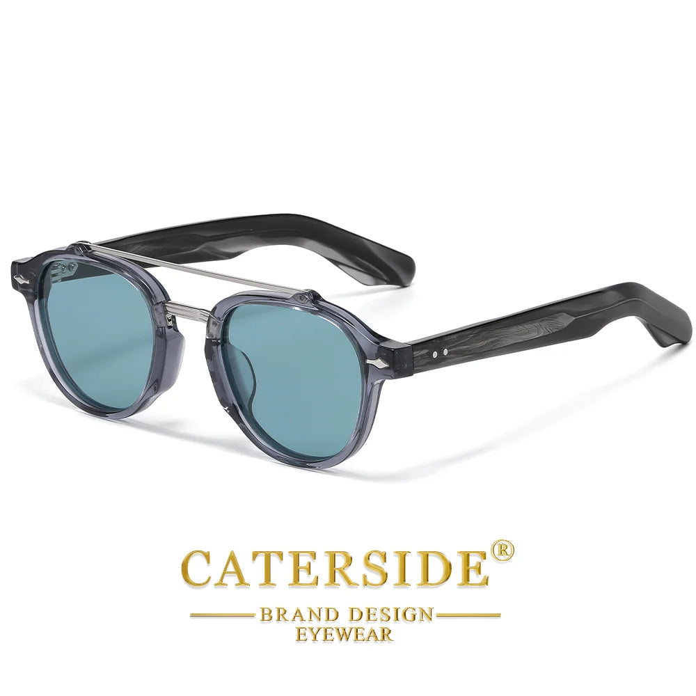 Lunettes de soleil polarisées premium Caterside Eyewear double pont UV400 – Lunettes en acétate pour hommes et femmes – Sunglasses fashion