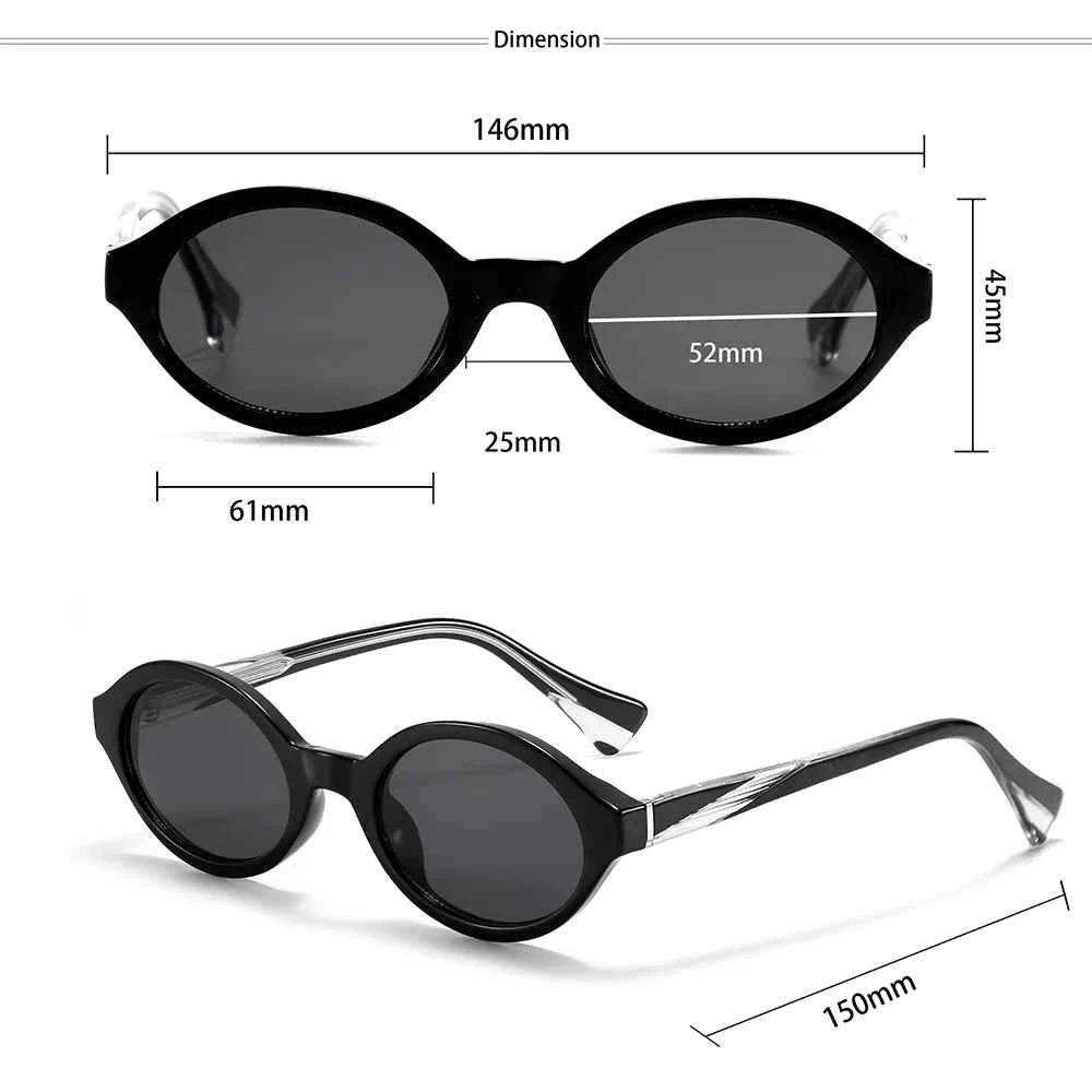 Lunettes de Soleil Ovales Rétro UV400 | Style Vintage Premium | Caterside Eyewear