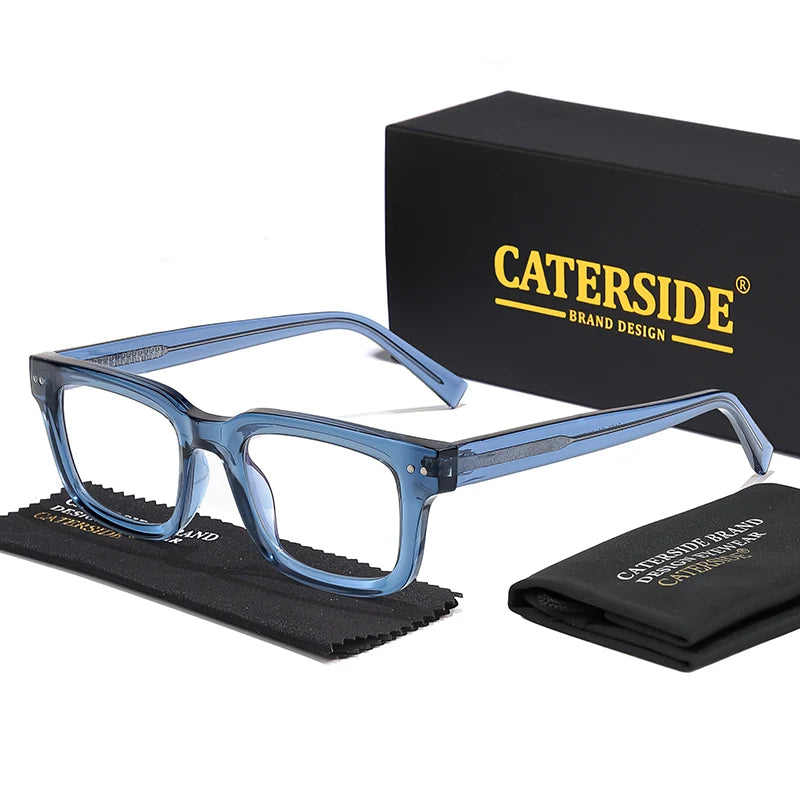 CATERSIDE™ Square Vintage Glasses – Premium Design Unisex Frame | Modern Retro Style 