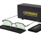 CATERSIDE Prism – lunettes de soleil polygonales en métal – photo 26