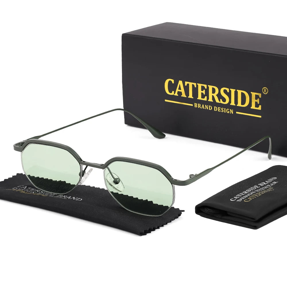 CATERSIDE Prism – lunettes de soleil polygonales en métal – photo 26
