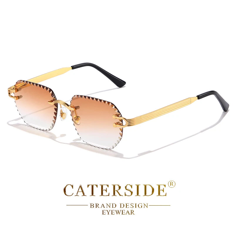 Lunettes de Soleil Carrées Sans Monture Luxe – Lunettes de Soleil Carrées Sans Monture Caterside