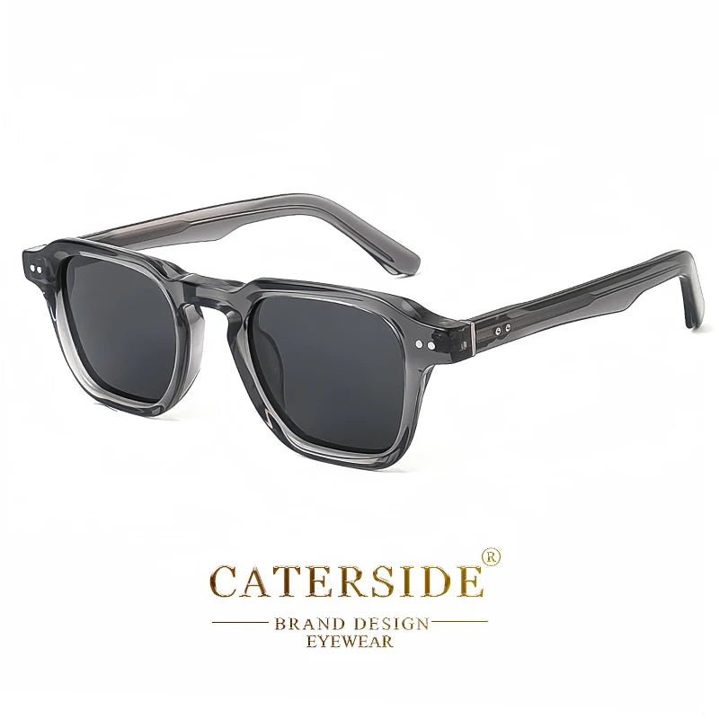 Lunettes de soleil Carrées noires transparentes design CATER SIDE moderne