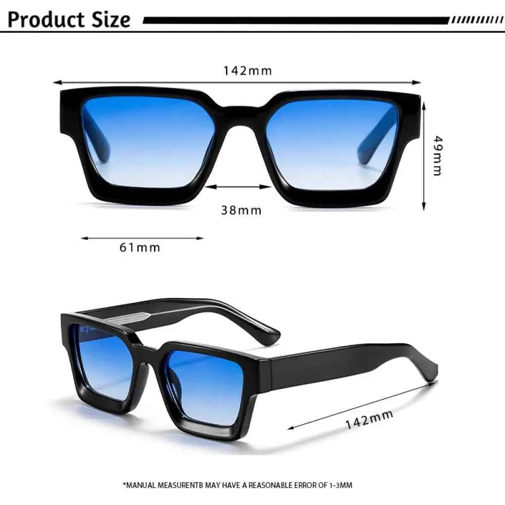 Lunettes de Soleil Carrées UV400 | Monture Épaisse Premium | Caterside Eyewear