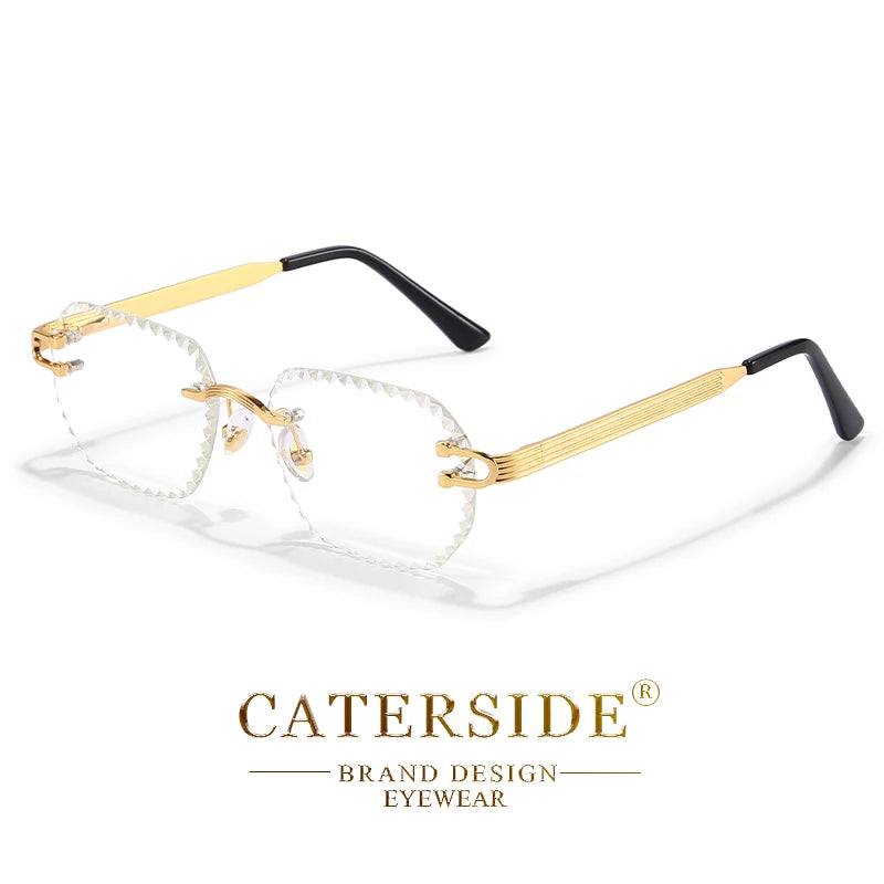 Lunettes de Soleil Carrées Sans Monture Luxe – Lunettes de Soleil Carrées Sans Monture Caterside