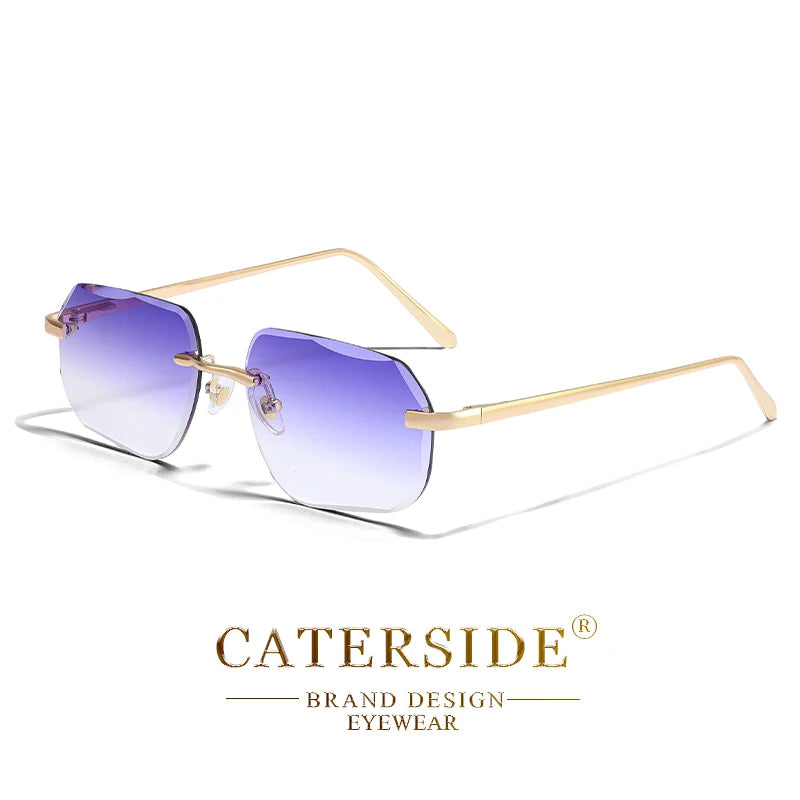 Lunettes de Soleil Sans Monture Vintage Luxe – Signature Caterside