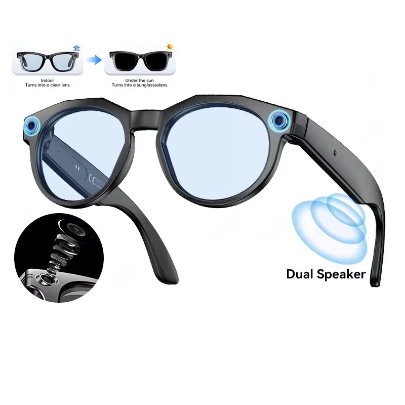 Lunettes Intelligentes, Lunettes de Traduction AI, Lunettes de Traducteur AI sans Fil Bluetooth Traduction en Temps Réel, Lunettes D'interprétation Simultanée Intelligente et Lunettes Intelligentes, Lunettes de Traduction AI, Lunettes de Traducteur AI sans Fil Bluetooth Traduction en Temps Réel, Lunettes D'interprétation Simultanée Intelligente et