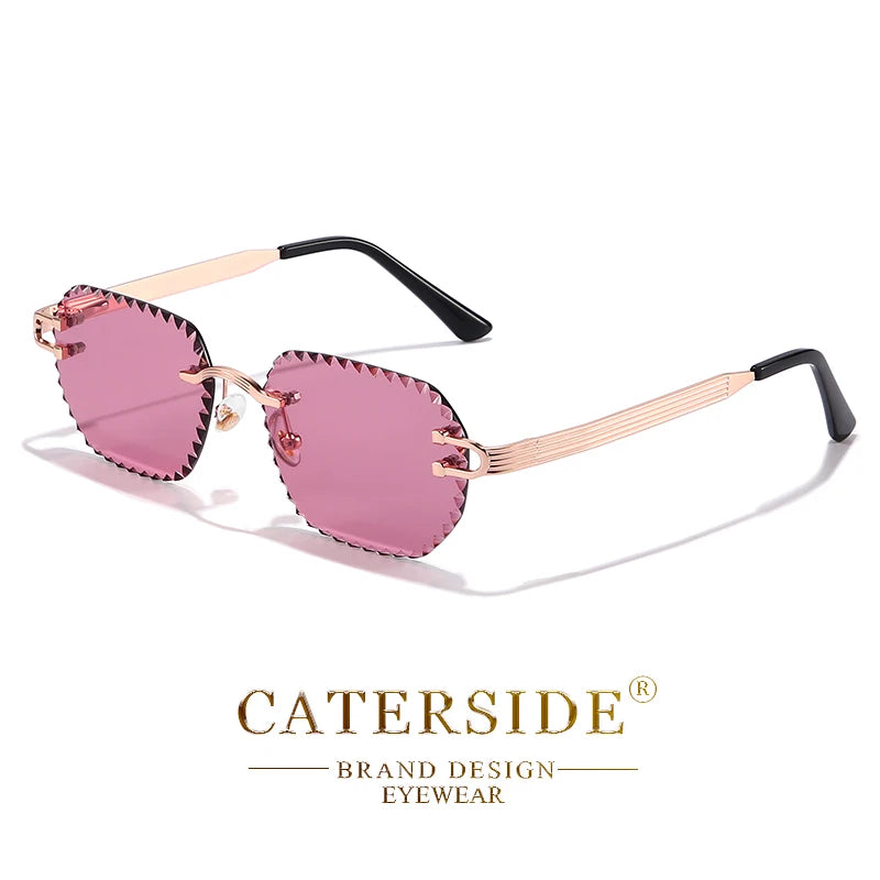 Lunettes de Soleil Carrées Sans Monture Luxe – Lunettes de Soleil Carrées Sans Monture Caterside