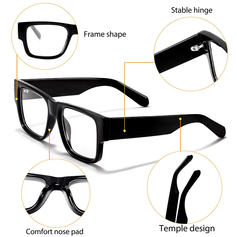 CATERSIDE® Bold Clear™ — Monture carrée épaisse