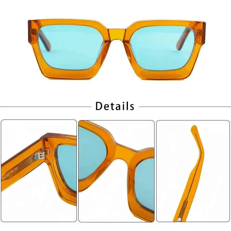CATERSIDE – Lunettes de soleil carrées polarisées à grande monture