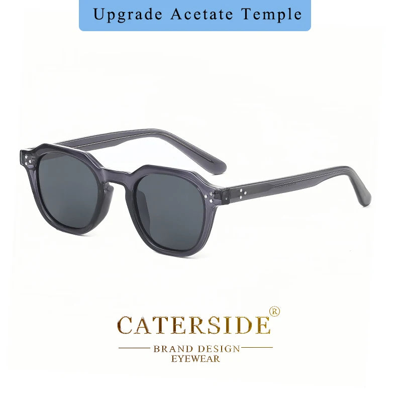 Lunettes de soleil Caterside en acétate avec monture noire et verres foncés