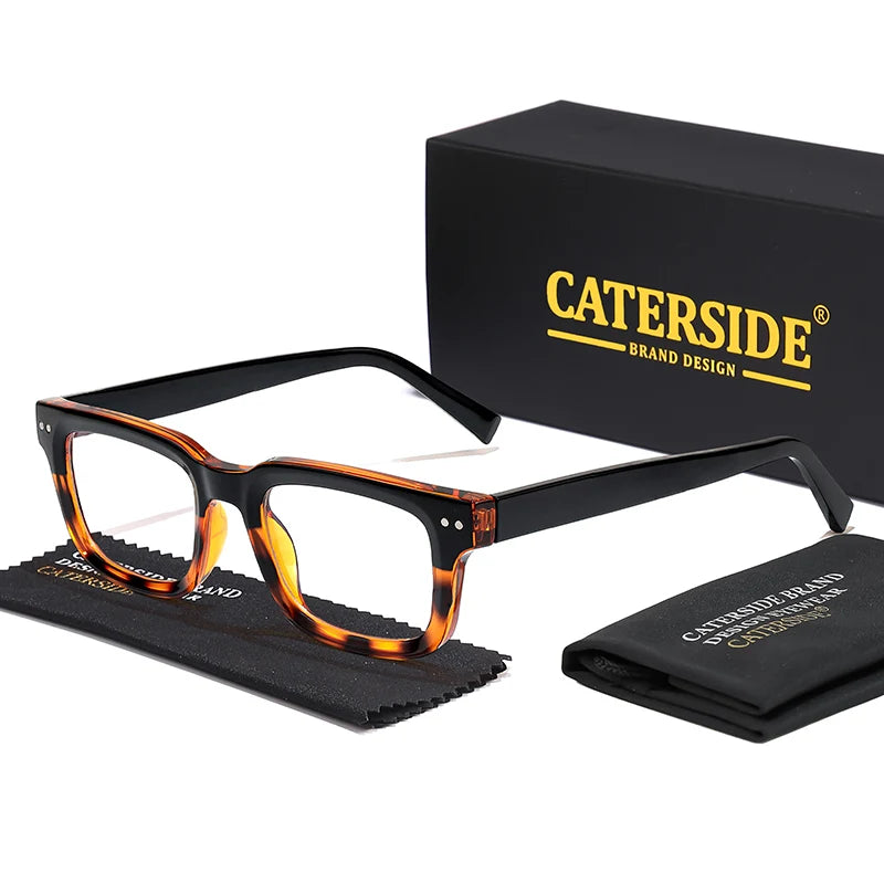 CATERSIDE™ Square Vintage Glasses – Premium Design Unisex Frame | Modern Retro Style 