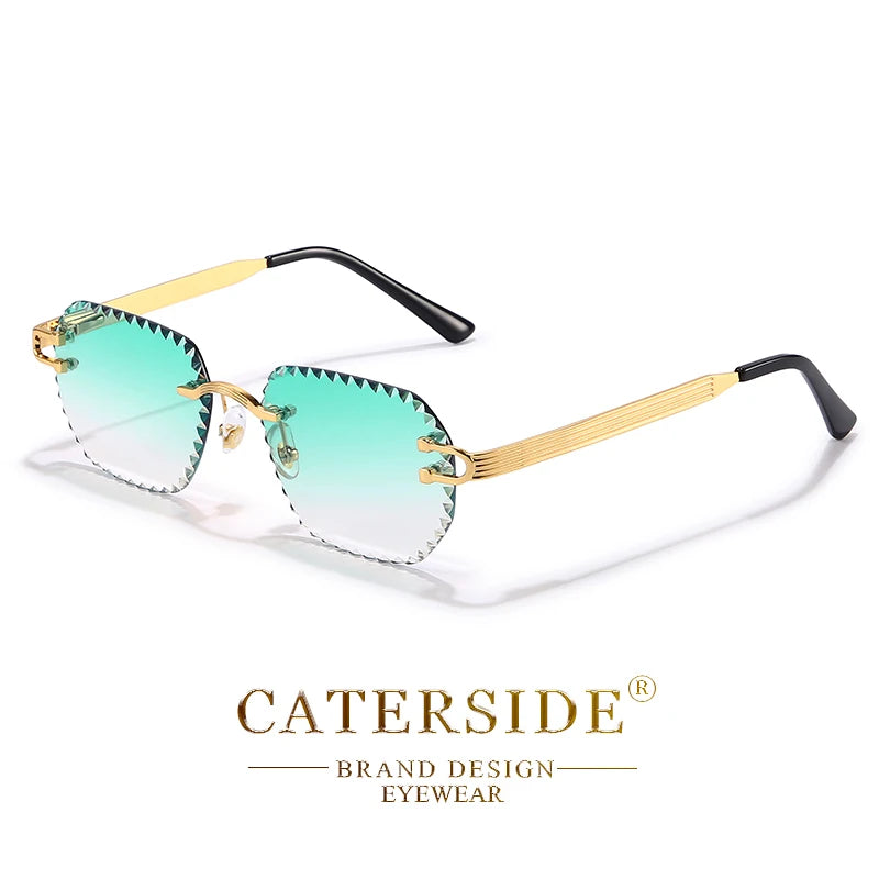 Lunettes de Soleil Carrées Sans Monture Luxe – Lunettes de Soleil Carrées Sans Monture Caterside