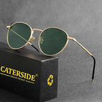 CATERSIDE Brooklyn – lunettes de soleil rondes en métal – photo 1