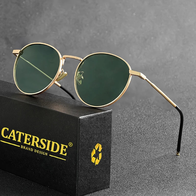 CATERSIDE Brooklyn – lunettes de soleil rondes en métal – photo 1