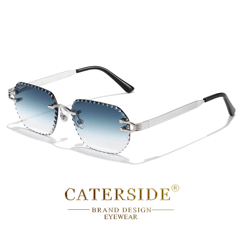 Lunettes de Soleil Carrées Sans Monture Luxe – Lunettes de Soleil Carrées Sans Monture Caterside