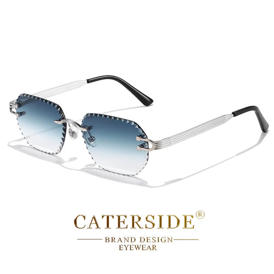 Luxury Rimless Square Sunglasses – Caterside Rimless Square Sunglasses