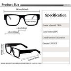 CATERSIDE® Bold Clear™ — Monture carrée épaisse