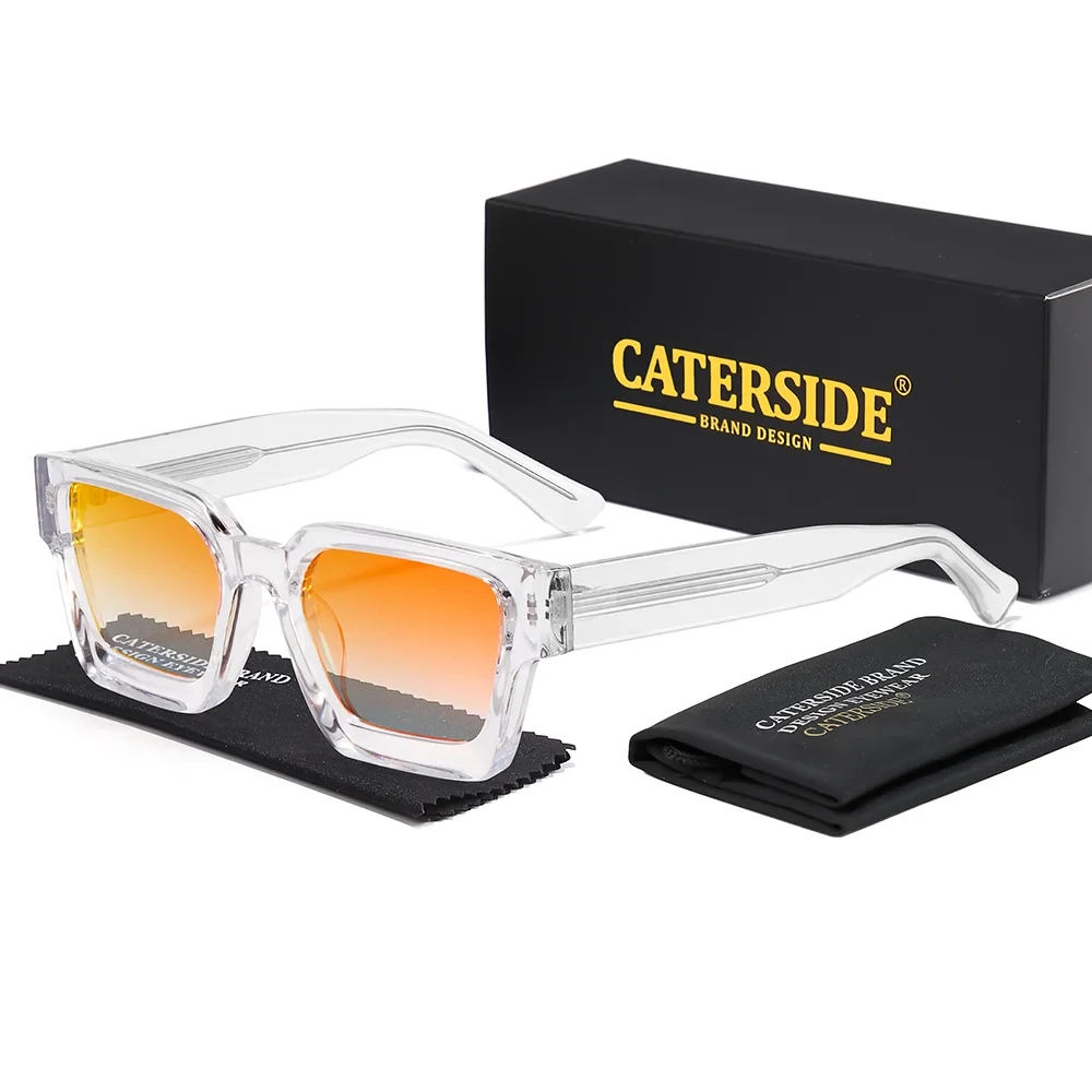 Lunettes de Soleil Carrées UV400 | Monture Épaisse Premium | Caterside Eyewear