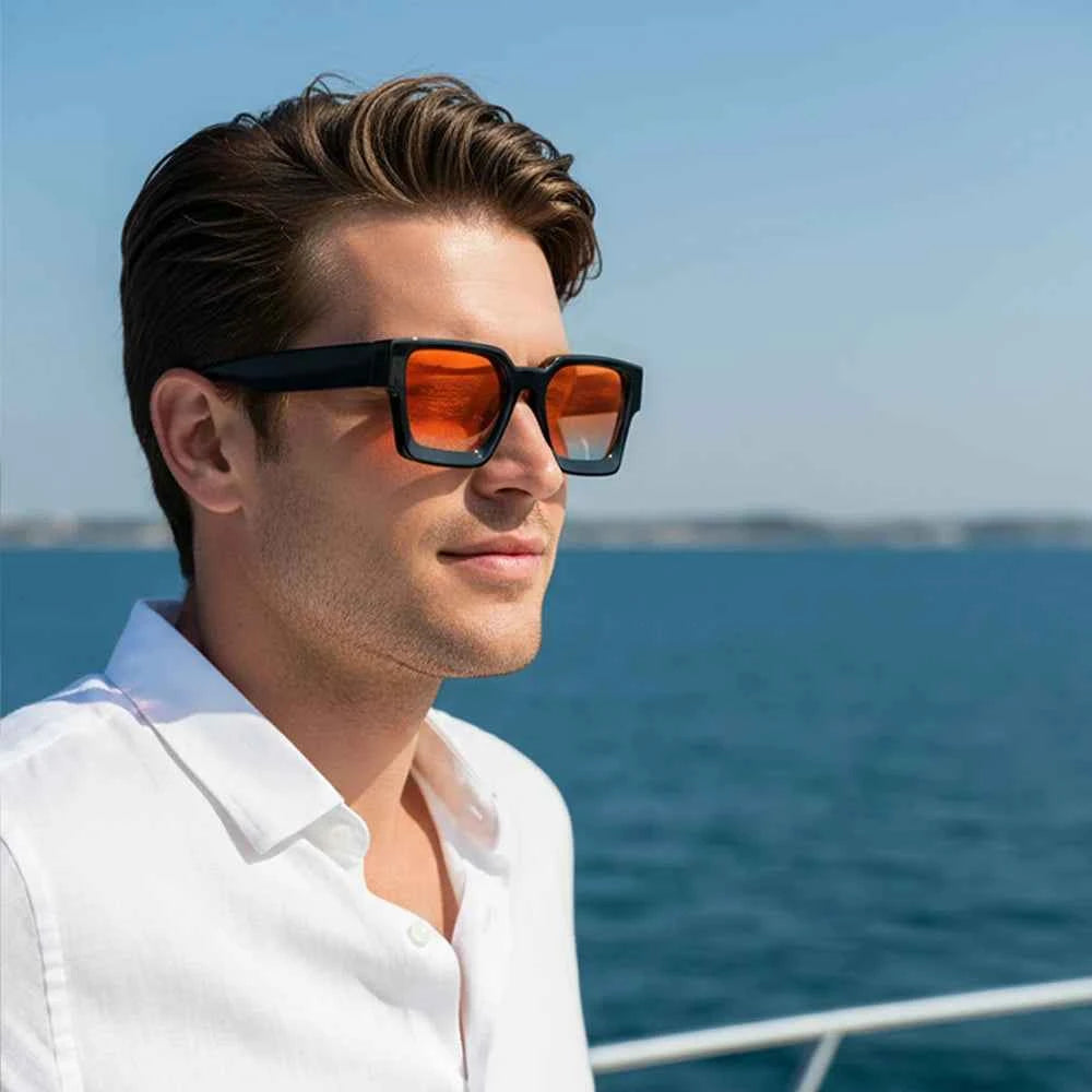 Lunettes de Soleil Carrées UV400 | Monture Épaisse Premium | Caterside Eyewear